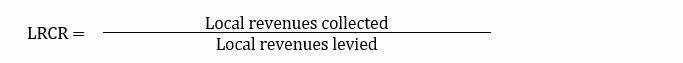 Local Revenue Collection Ratio (LRCR)